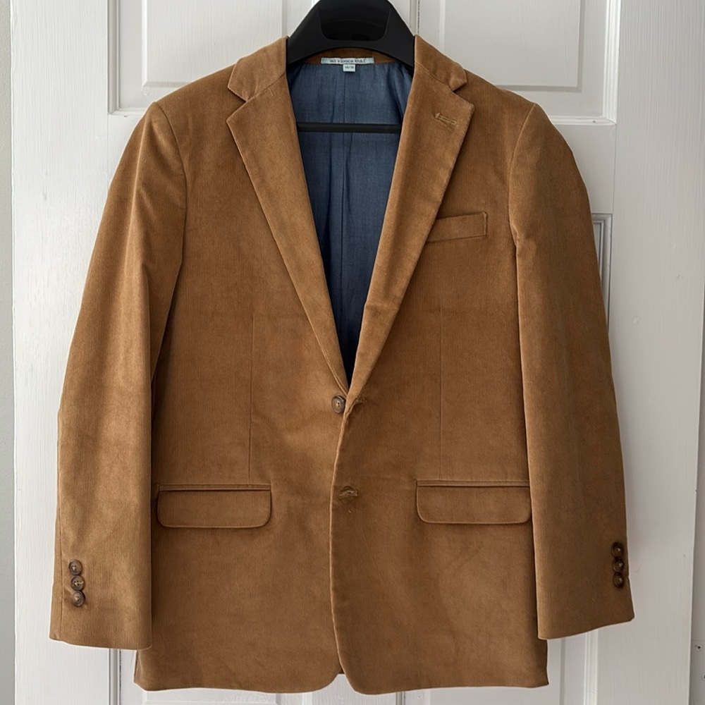 Class Club boys 14/16 tan corduroy blazer.